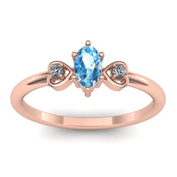 Inel cu topaz blue oval