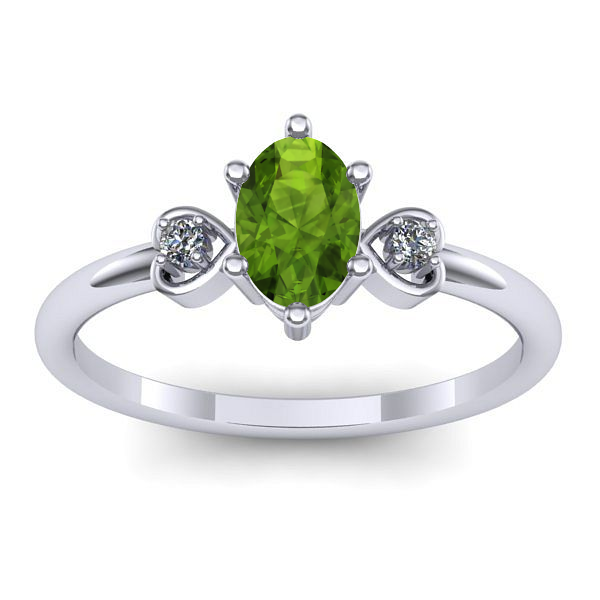 Inel cu peridot oval