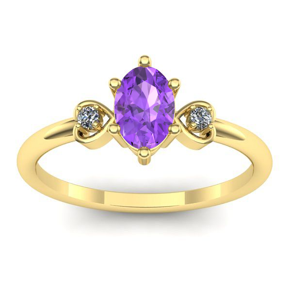 Inel cu ametist oval