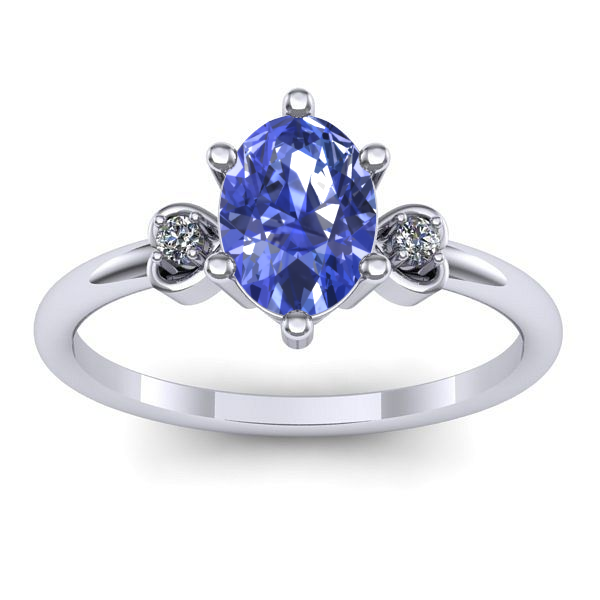 Inel de logodna cu tanzanit oval
