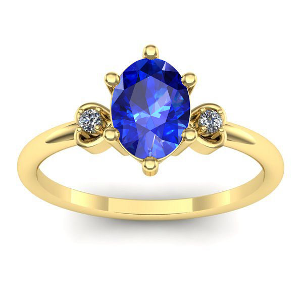 Inel logodna cu safir oval