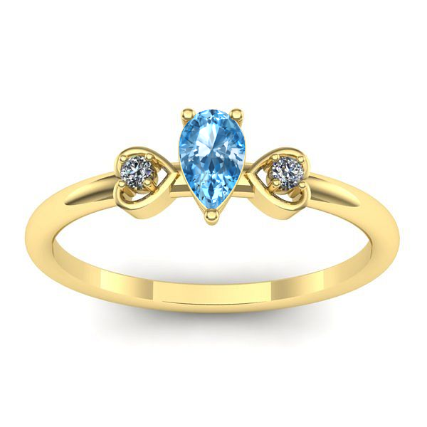 Inel de logodna cu topaz blue lacrima