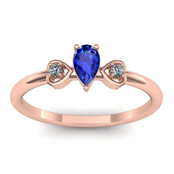 Inel de logodna cu safir lacrima