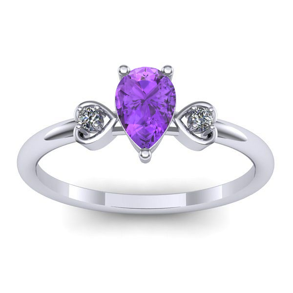 Inel cu ametist lacrima