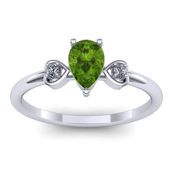 Inel cu peridot lacrima