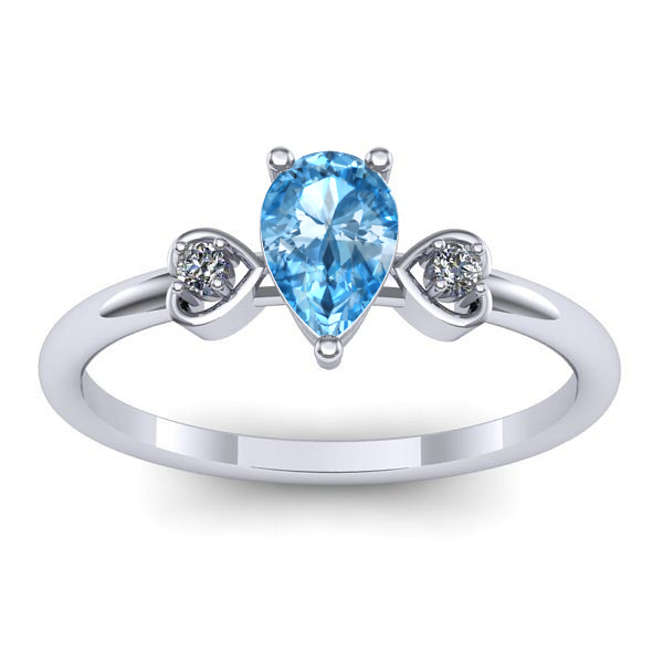 Inel de logodna cu topaz blue lacrima