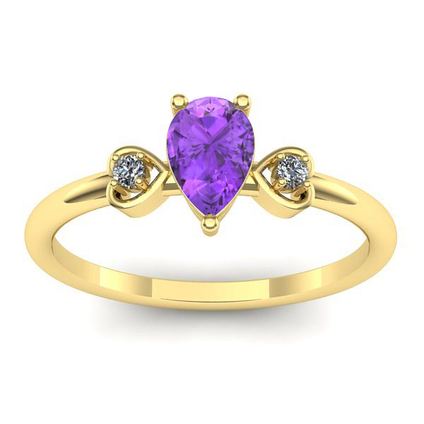 Inel logodna cu ametist lacrima