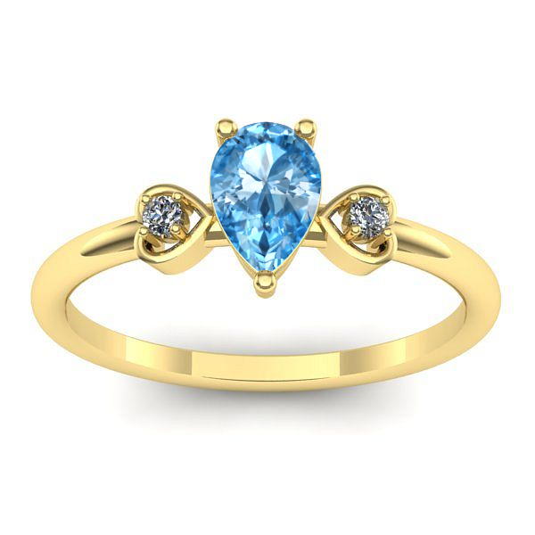 Inel cu topaz blue lacrima