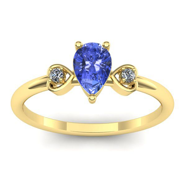 Inel de logodna cu tanzanit lacrima