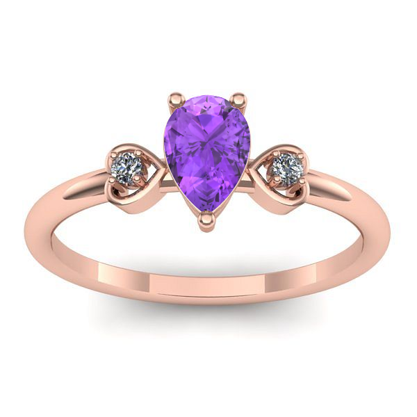 Inel cu ametist lacrima