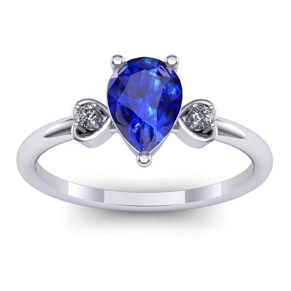 Inel cu safir lacrima