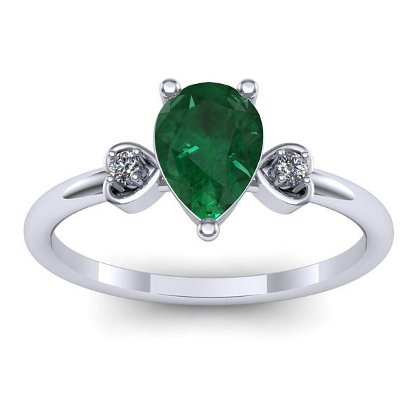 Inel cu smarald lacrima