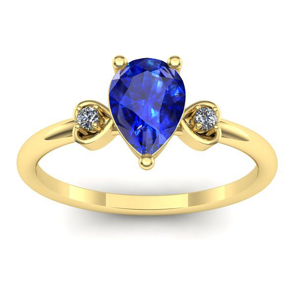 Inel cu safir lacrima