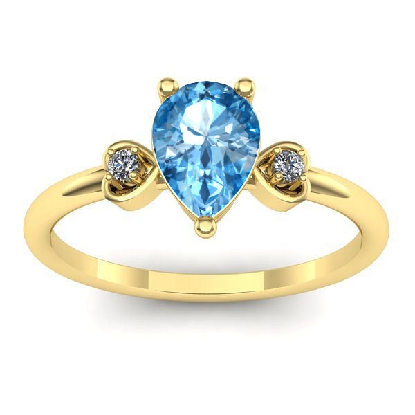 Inel de logodna cu topaz blue lacrima