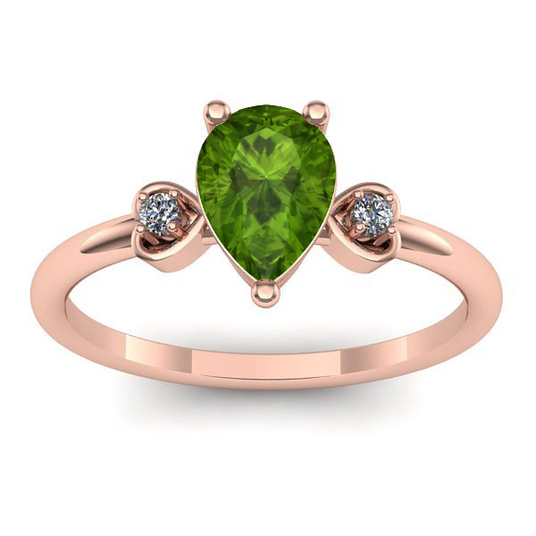 Inel cu peridot lacrima