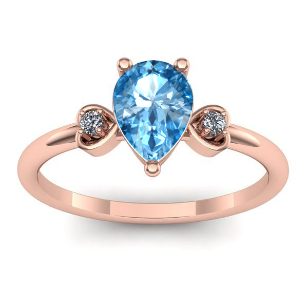 Inel cu topaz blue lacrima