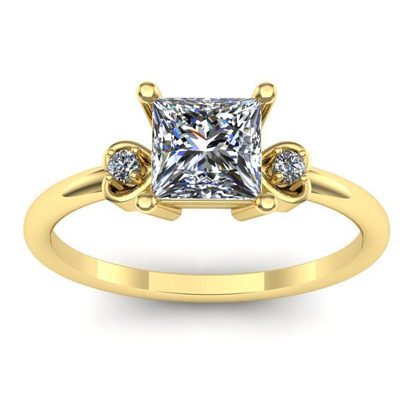 Inel logodna cu diamant de laborator patrat