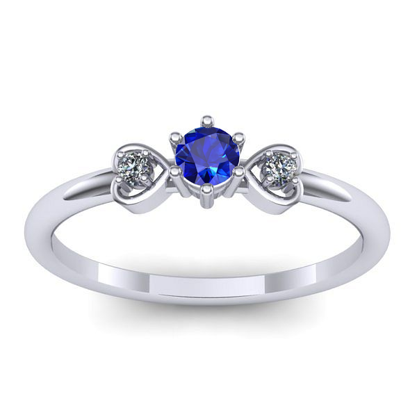 Inel cu safir rotund