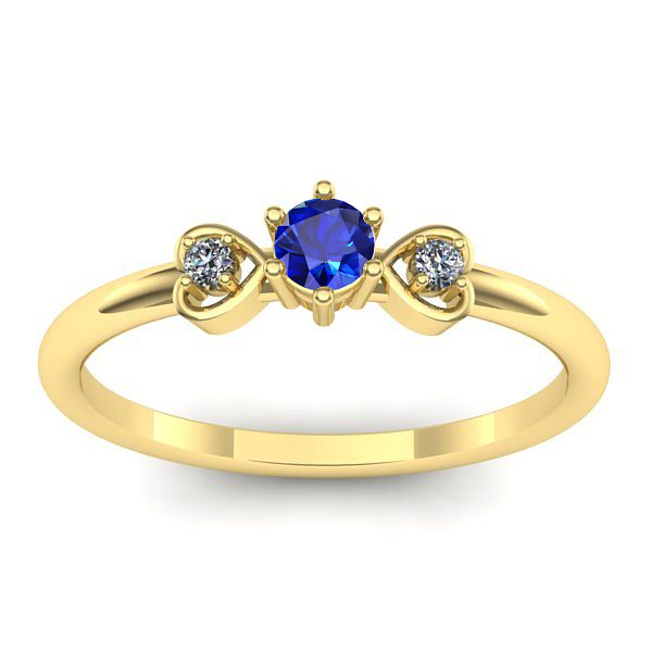 Inel de logodna cu safir rotund