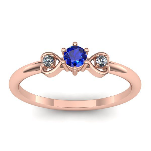 Inel cu safir rotund