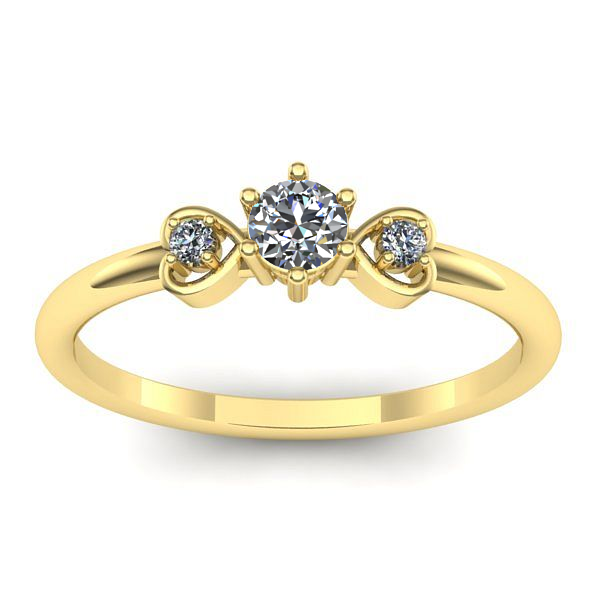 Inel de logodna cu diamant rotund