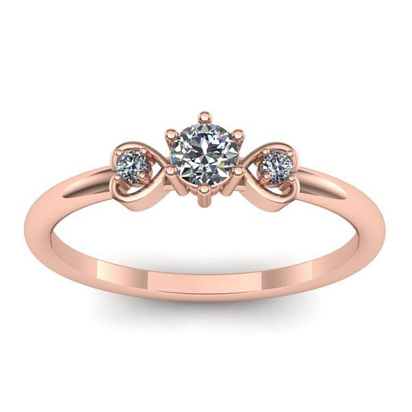 Inel cu diamant rotund