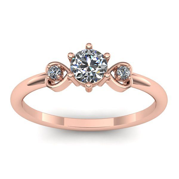 Inel logodna cu diamant rotund