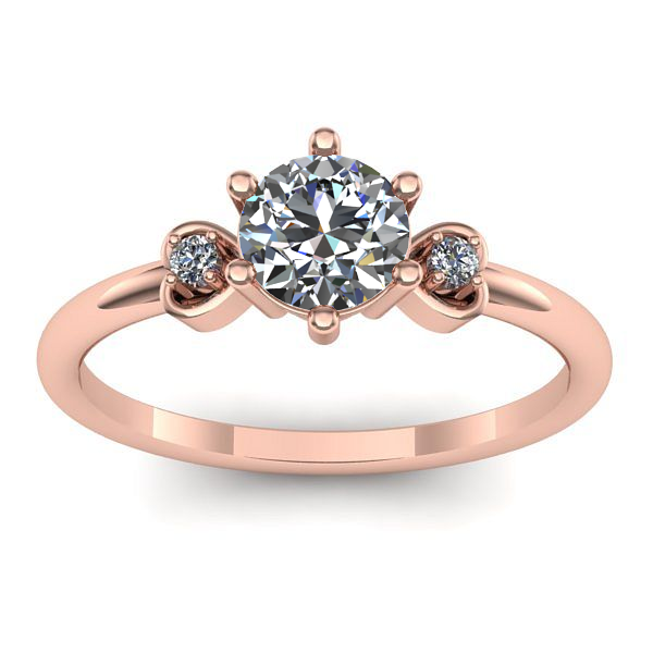 Inel de logodna cu safir alb rotund