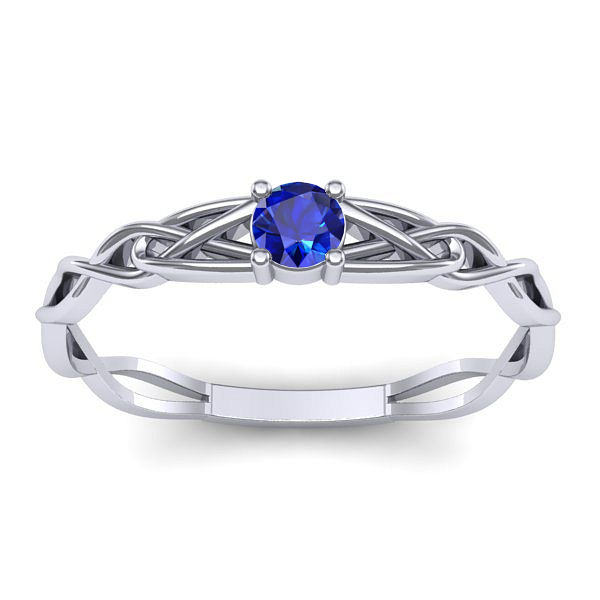 Inel cu safir rotund