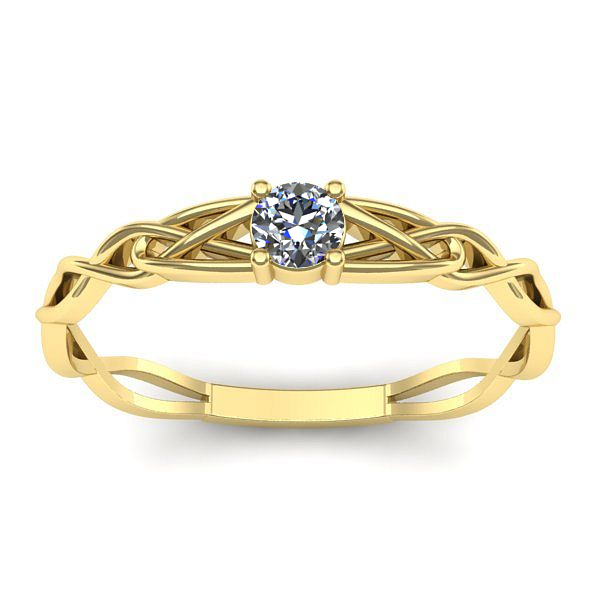 Inel de logodna cu diamant rotund