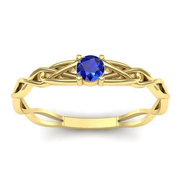 Inel de logodna cu safir rotund