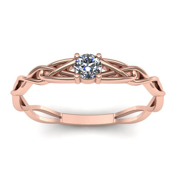 Inel cu diamant rotund