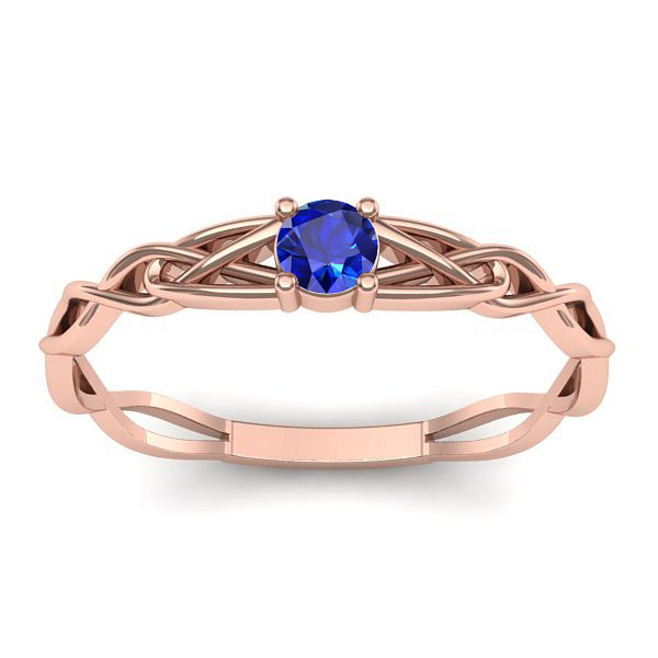 Inel de logodna cu safir rotund