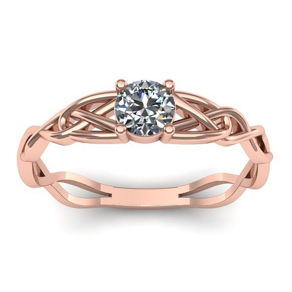 Inel cu diamant rotund