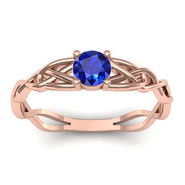 Inel de logodna cu safir rotund