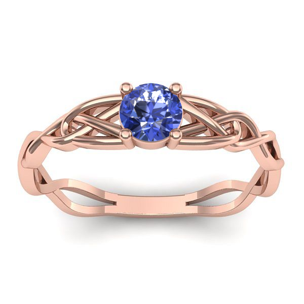 Inel cu tanzanit rotund