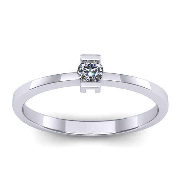 Inel logodna cu diamant rotund