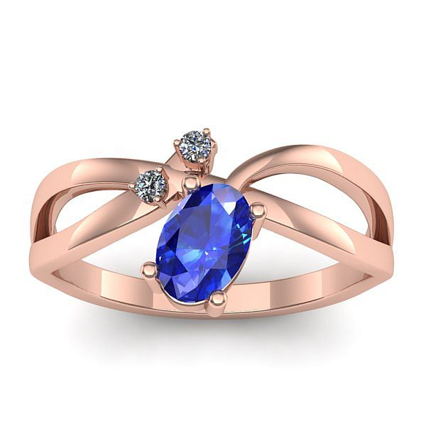 Inel cu safir oval
