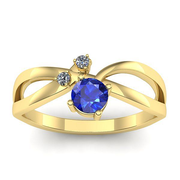 Inel de logodna cu safir rotund