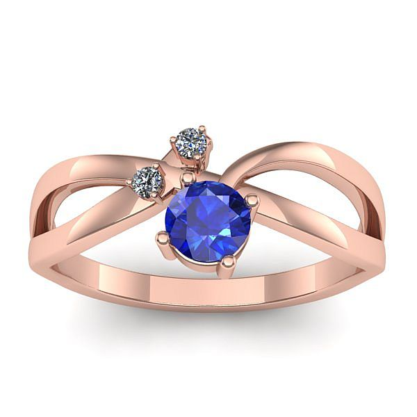 Inel de logodna cu safir rotund