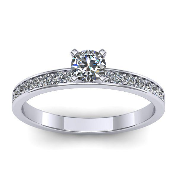 Inel de logodna cu diamant rotund