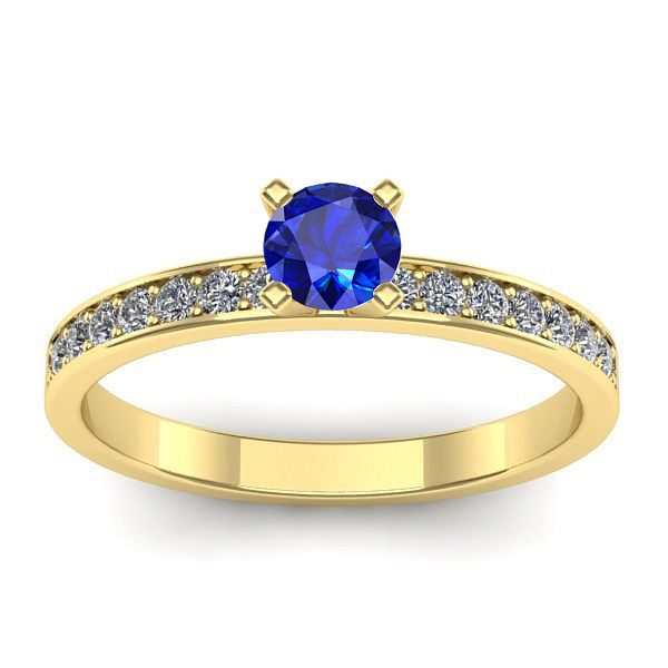 Inel de logodna cu safir rotund