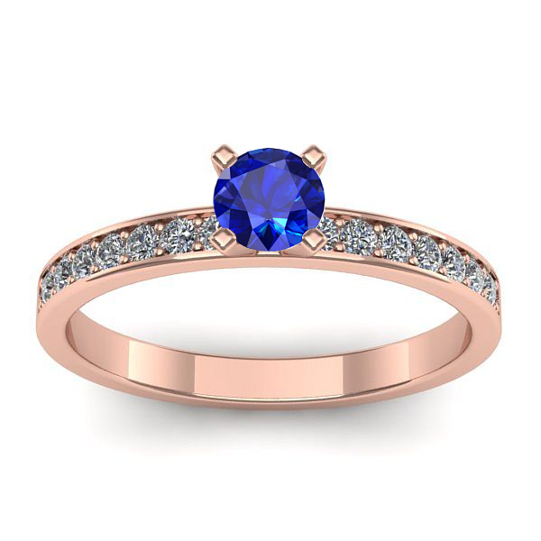 Inel cu safir rotund