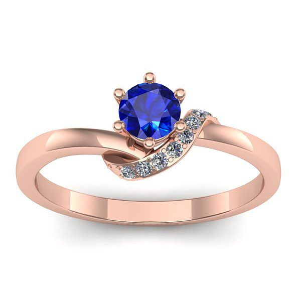 Inel cu safir rotund