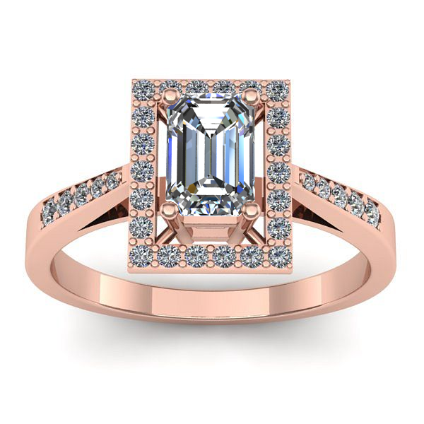 Inel de logodna cu safir alb dreptunghiular