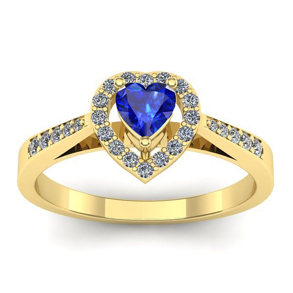 Inel logodna cu safir inima