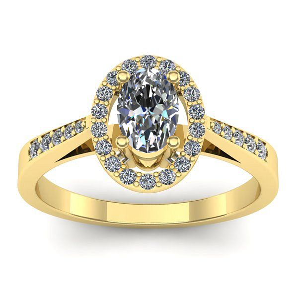 Inel de logodna cu safir alb oval