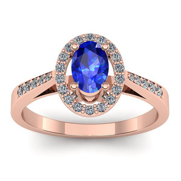 Inel cu safir oval