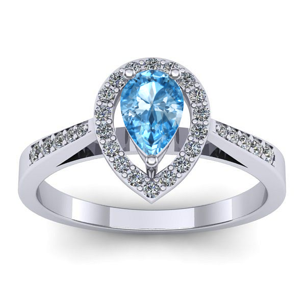 Inel cu topaz blue lacrima