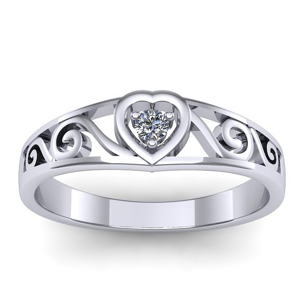 Inel cu diamant rotund